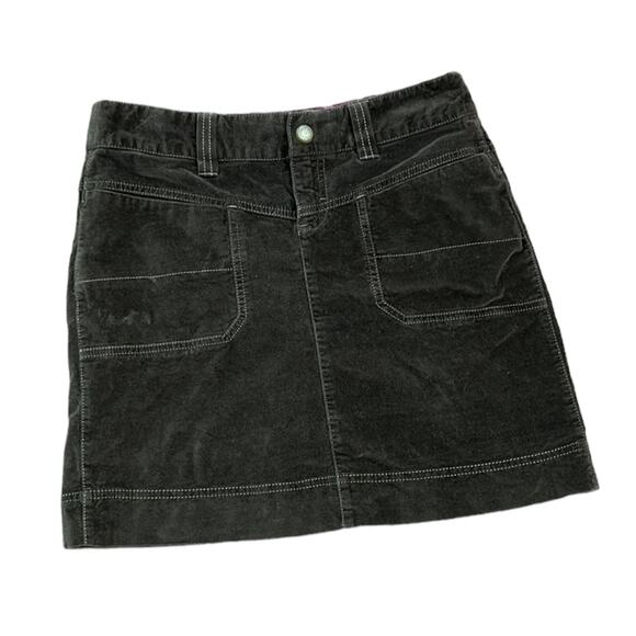 Athleta Cotton Velveteen Pencil Olive Green Skirt Velvet Women’s size 4 petite - Picture 1 of 4